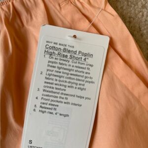 Lululemon Athletica High Waist Shorts - Peach